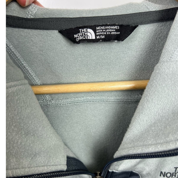 North Face Hoodie Jacket Men's Medium Gray Full-Zip Long Sleeve Zipper Pocket - Picture 4 of 6